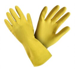 Rukavice NINA, latexové, žluté, vel. 08