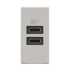 MOSN 2XUSB-C NABÍJEČKA 3A 1M HLINÍK LEGRAND 077681L