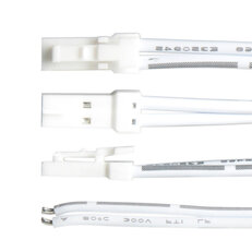 Připojovací konektor Mini (vidlice), kabel AWG18 délka 2m, bílá barva, max. 3A