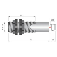 Optoelektronický senzor d18 mm AECO FT18-ABE H