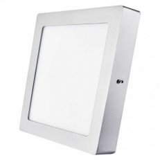 LED přisazené svítidlo PROFI, čtvercové, stříbrné, 18W neutrální bílá