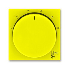 Kryt termostatu s otočným ovládáním, žlutá/kouřová černá ABB 3292H-A00300 64