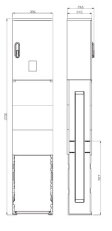 Smyčkovací skříň SS201/NKF1W 2 sady 1/250A pilíř ESTA 037491