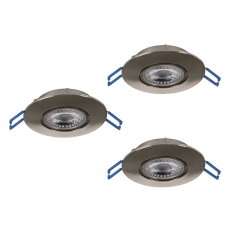 Vestavné svítidlo GEDREZ SET 3XLED-CCT d90 14,7W IP20 matný nikl  EGLO 300193