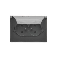 Zásuvka silová kompaktní 2 násobná typ E