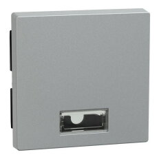 Klapka, Merten System M, s okénkem, aluminium, matný plast 433860