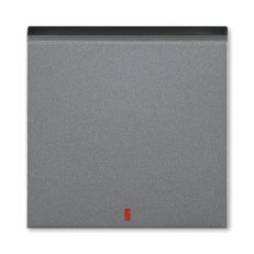 Kryt vypínače s červeným průzorem 3559H-A00655 69 ocelová/kouř. černá Levit ABB