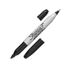 Permanentní pero s oboustranně kulatým hrotem 0,5 a 0,9mm SHARPIE TWIN TIP ČERNÁ