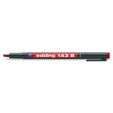 Permanentní pero se seříznutým hrotem 1,0mm/barva rudá EDDING 143 B