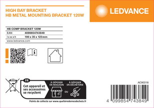 HIGH BAY COMPACT BRACKETS GEN 2 BRACKET 120W LEDVANCE 4099854743849