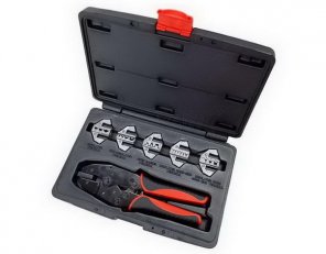 LB-SET 5 Kufřík s lisovacími kleštěmi LK5 a sada zásuvných lisovacích čelistí