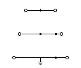 Třípatrová svorka stíněného vodiče, 2,5mm2, zelená-žlutá/šedá/šedá WAGO 280-557