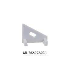 McLED ML-762.092.02.1 Koncovka s otvorem pro RN, stříbrná barva, 1ks