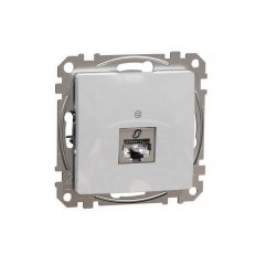 Sedna D/E Datová zásuvka 1xRJ45 kat. 6A STP, Aluminium SCHNEIDER SDD113466S