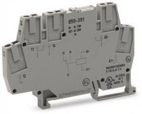 Reléový modul, vstupní jmenovité napětí DC 110 V, 1 přepínací kontakt, šedá