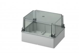 Krabice S-BOX 516H-P, 240x190x160, IP56, vysoká, průhl. víko, plast.šroub, 650°C