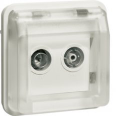 Zásuvka, anténní, TV-R, koncová, přístroj, IP55, W.1, bílá, mat BERKER 12033542