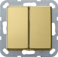 Tlačítkový spínač sériový System 55 mosaz GIRA 0125604