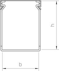 OBO LK4 40100 Propojovací kanál LK4 40x100x2000 kamenná šeď Polyvinylchlorid PVC