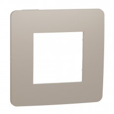 Krycí rámeček NOVÁ UNICA STUDIO COLOR jednonásobný, Taupe/Bílý