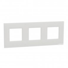 Unica Pure Krycí rámeček trojnásobný, Frosted White SCHNEIDER NU600685