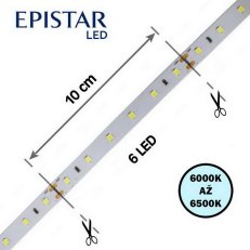 LED pásek 60LED/m 2835 IP65 6000-6500 K bílá 24V 20m FK TECHNICS 4739412-60