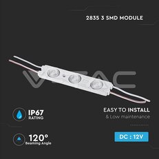 LED Module 1.5W 3LED SMD2835 White IP67,