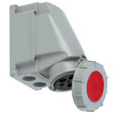 zásuvka nástěnná 5P, 63A/400V, 6h, IP67, bez průchodky, POWER TWIST PCE 135-6