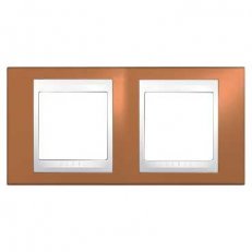 Schneider MGU6.004.869 Krycí rámeček Plus dvojnásobný,Orange/polar