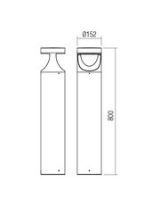 Sloupkové svítidlo XWALK ST LED 24W IP65 DG 3000K REDO 90503
