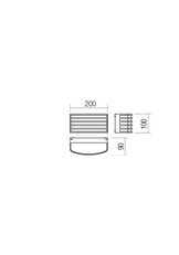 Nástěnné svítidlo SEBRA AP LED SMD 15W IP54 DG 3000K REDO 90038