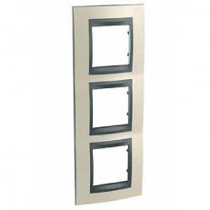Schneider MGU66.006V.295 Krycí rámeček Top 3násobný vert.,Opal Titanium/