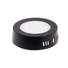 BPL6-LED panel 6W-WW teplá bílá kulatý přisazený černý T-LED 102170