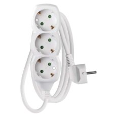 Prodlužovací kabel 1,5 m 3 zásuvky bílý PVC 1,5mm2 EMOS P0321R