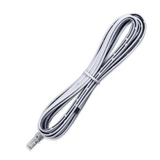 Připojovací kabel s MP konektorem (vidlice), 3m  0,5mm2, bílý, volný konec 5mm
