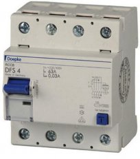 Proudový chránič DFS4 063-4/0,03-AC 4P, 63 A, 0.03 A DOEPKE 09144902