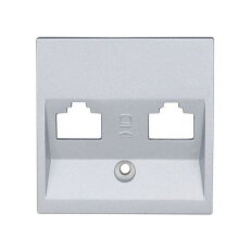 Kryt datové zásuvky 2x RJ45, stříbrný SCHRACK EV124004--