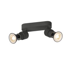PURI 2.0 Basic, nástěnné a stropní svítidlo, 2 x max. 6W GU10, černá SLV 1008241