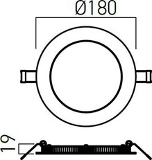 XFLAT REC. RND. PANEL 11W 220-240V AC 30