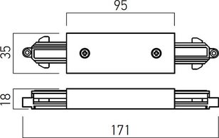 MINITRACK 1c LINEAR CONNECTOR & POWER SU