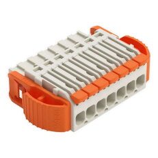 1vodičová pružinová svorkovnice, Páčka, Push-in CAGE CLAMP, Světle šedá