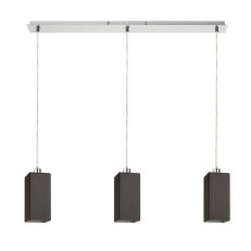LIZ III 80 závěsná černá sklo/matný nikl 230V E27 3x11W RENDL R14029