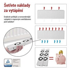 Ventilátor pod radiátor DUO, bílý EMOS P56PR2