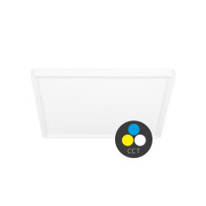 TERY LED sv. čtverec 24W,30cm,CCT,2400lm,IP40,bílý lem ECOLITE W008S-CCT/24W/BI