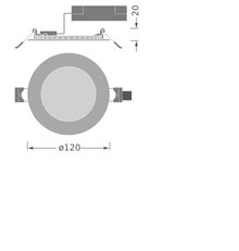 DOWNLIGHT SLIM ROUND 120 E 8W 840 WT LEDVANCE 4099854491962