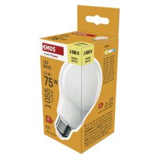 LED žárovka Basic A60, E27, 11W (75 W), 1055 lm, teplá bílá EMOS ZL5F57