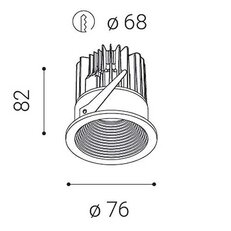 Svítidlo SPLASH, W DIM TRIAC 7W 3000K zápustné bílé LED2 2111031DT