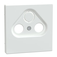 Centrální deska, Merten System D, anténa, 2/3 otvory, lotus white, lesklý plast