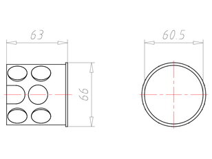 Krabice odbočná spojovací bez podpory hloubka 63mm pod omítku KAISER 1551-00