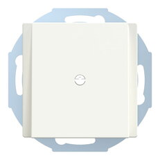Centrální deska, Merten System M, s vývodkou, polar white, lesklý plast 296319